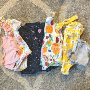 Baby girl NEWBORN summer lot